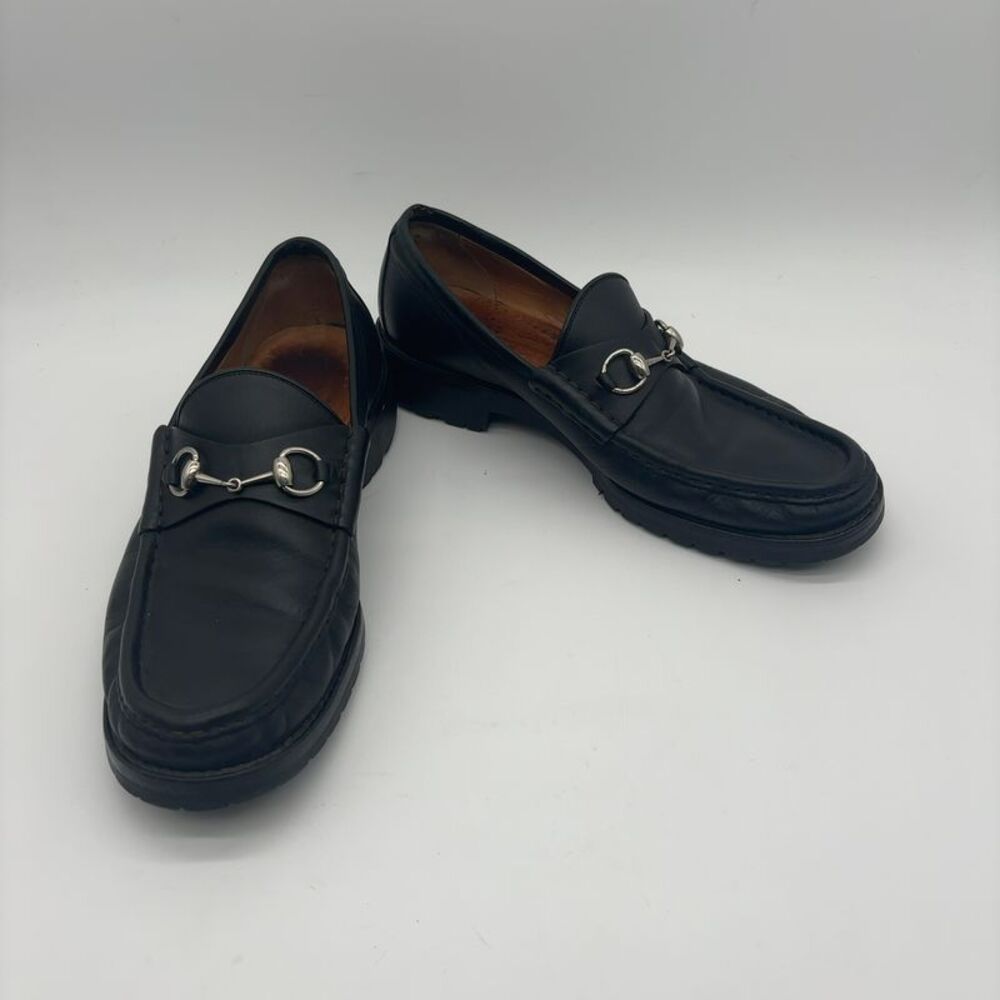 Gucci Horsebit Black Leather Loafers